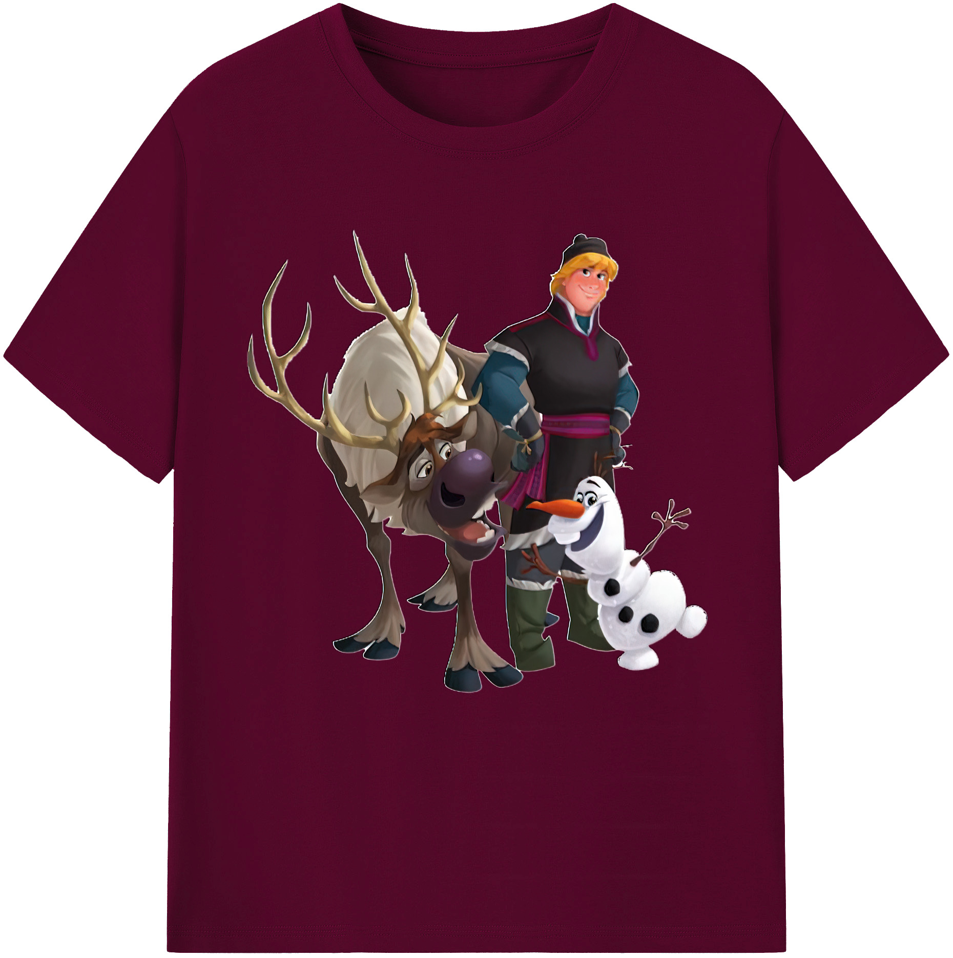 （画像用） アナと雪の女王 アンナ エルサ Frozen Anna Elsa レディースカジュアルプリントTシャツ（綿100％）